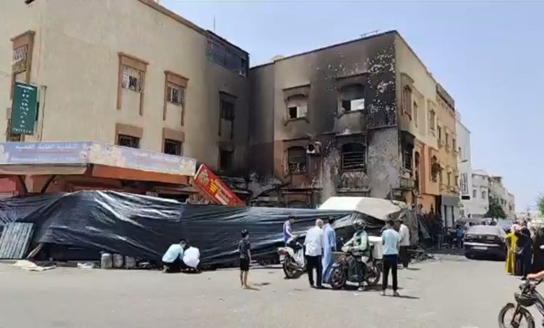 أكادير.. حريق مهول يلتهم محلين للمواد الغذائية
