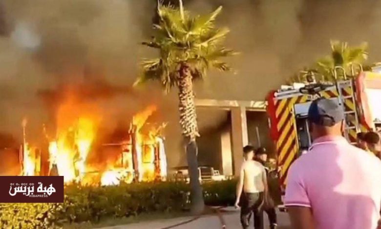 الوقاية المدنية تطوق حريق مقهى بمارينا السعيدية
